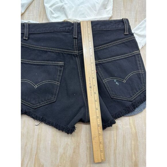 Levi’s And Free People Intimate Bundle Concert Ready M/L Black Cutoff Shorts 31” - Picture 4 of 8